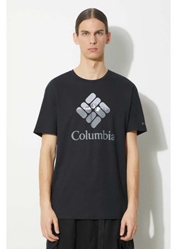 Columbia t-shirt bawełniany Rapid Ridge kolor czarny z nadrukiem 1888813 ze sklepu PRM w kategorii T-shirty męskie - zdjęcie 171298408