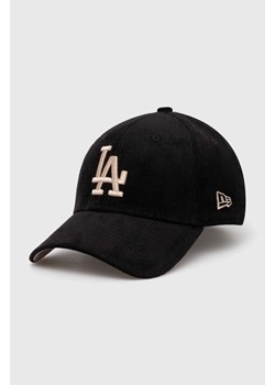 New Era czapka z daszkiem 9Forty Los Angeles Dodgers kolor czarny z aplikacją 60435070 ze sklepu PRM w kategorii Czapki z daszkiem damskie - zdjęcie 171298565