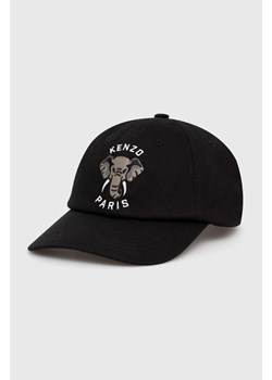 Kenzo czapka z daszkiem bawełniana kolor czarny z aplikacją FE58AC601F41.99 ze sklepu PRM w kategorii Czapki z daszkiem męskie - zdjęcie 171298569