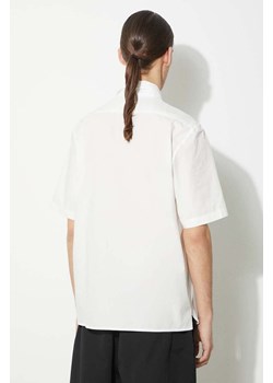 C.P. Company koszula bawełniana Cotton Rip-Stop męska kolor biały regular z kołnierzykiem klasycznym 16CMSH213A005691G ze sklepu PRM w kategorii Koszule męskie - zdjęcie 171298596