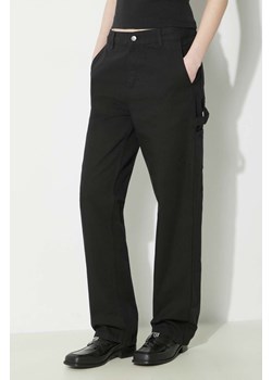 Carhartt WIP spodnie bawełniane Pierce Pant Straight kolor czarny proste high waist I032966.8902 ze sklepu PRM w kategorii Spodnie damskie - zdjęcie 171298935