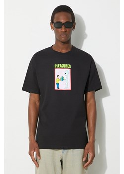 PLEASURES t-shirt bawełniany Gift męski kolor czarny z nadrukiem P24SP046.BLACK ze sklepu PRM w kategorii T-shirty męskie - zdjęcie 171299196