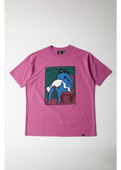 by Parra t-shirt bawełniany My Dear Swan kolor różowy z nadrukiem 51200 ze sklepu PRM w kategorii T-shirty męskie - zdjęcie 171299216