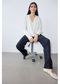 H & M - Bluzka z dwuwarstwowej tkaniny - Biały ze sklepu H&M w kategorii Bluzki damskie - zdjęcie 171299258