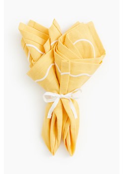 H & M - Tekstylna serwetka 2-pak - Żółty ze sklepu H&M w kategorii Tekstylia kuchenne - zdjęcie 171299675