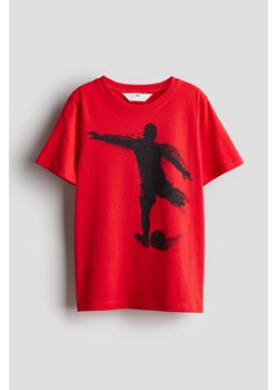 H & M - Bawełniany T-shirt z nadrukiem - Czerwony ze sklepu H&M w kategorii T-shirty chłopięce - zdjęcie 171299676