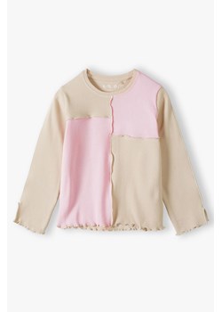 Bluzka w prążki - beżowo - różowa - 5.10.15. ze sklepu 5.10.15 w kategorii Bluzki dziewczęce - zdjęcie 171301838