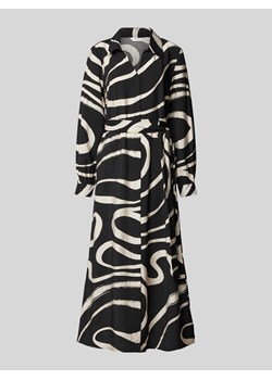 Długa sukienka z wiązanym paskiem model ‘Ibine’ ze sklepu Peek&Cloppenburg  w kategorii Sukienki - zdjęcie 171302667
