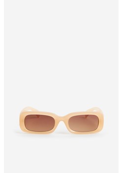 H & M - Prostokątne okulary przeciwsłoneczne - Beżowy ze sklepu H&M w kategorii Okulary przeciwsłoneczne damskie - zdjęcie 171302739
