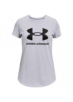Dziewczęcy t-shirt z nadrukiem UNDER ARMOUR LIVE SPORTSTYLE GRAPHIC SS ze sklepu Sportstylestory.com w kategorii Bluzki dziewczęce - zdjęcie 171306339