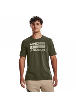 Męska koszulka treningowa z nadrukiem Under Armour Team Issue Wordmark SS - khaki ze sklepu Sportstylestory.com w kategorii T-shirty męskie - zdjęcie 171307159