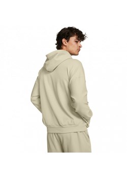Meska bluza treningowa nierozpinana z kapturem Under Armour UA Journey Rib Hoodie - kremowa ze sklepu Sportstylestory.com w kategorii Bluzy męskie - zdjęcie 171309655