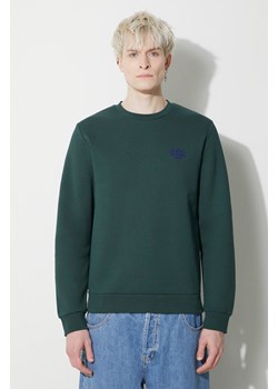 A.P.C. bluza bawełniana Sweat Rider męska kolor zielony gładka COGVG.H27699.KAG ze sklepu ANSWEAR.com w kategorii Bluzy męskie - zdjęcie 171310987