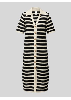 Sukienka z dzianiny o długości do kolan ze wzorem w paski model ‘CROC’ ze sklepu Peek&Cloppenburg  w kategorii Sukienki - zdjęcie 171311306