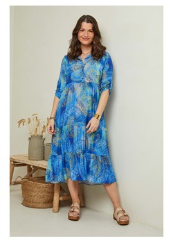 Curvy Lady Sukienka w kolorze niebieskim ze wzorem ze sklepu Limango Polska w kategorii Sukienki - zdjęcie 171311368