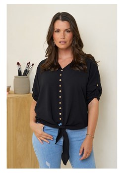 Curvy Lady Bluzka w kolorze czarnym ze sklepu Limango Polska w kategorii Koszule damskie - zdjęcie 171311765