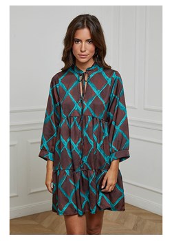 L&apos;armoire de Suzette Sukienka w kolorze brązowo-turkusowym ze sklepu Limango Polska w kategorii Sukienki - zdjęcie 171311845