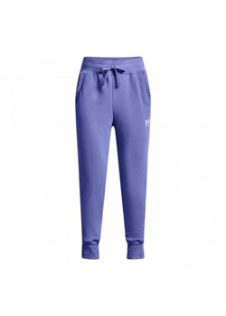 Dziewczęce spodnie treningowe UNDER ARMOUR Rival Fleece LU Joggers - niebieskie ze sklepu Sportstylestory.com w kategorii Spodnie damskie - zdjęcie 171312827