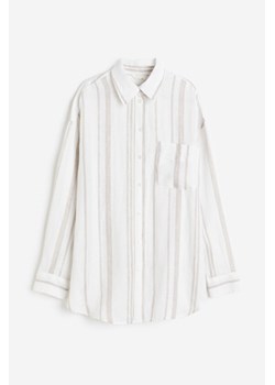 H & M - Lniana koszula oversize - Brązowy ze sklepu H&M w kategorii Koszule damskie - zdjęcie 171313299