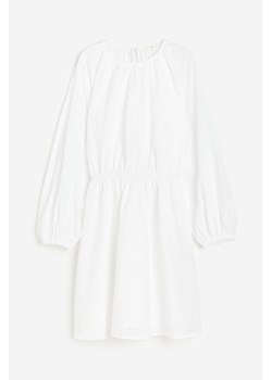 H & M - Sukienka z haftem angielskim - Biały ze sklepu H&M w kategorii Sukienki - zdjęcie 171313307