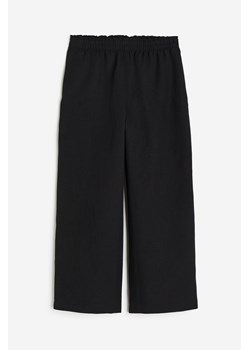 H & M - Spodnie 7/8 z domieszką lnu - Czarny ze sklepu H&M w kategorii Spodnie damskie - zdjęcie 171313366