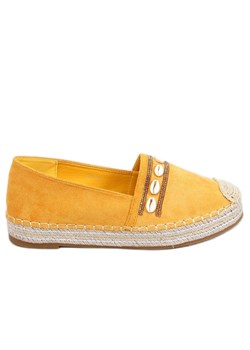 Espadryle z muszelkami Ocean Yellow żółte ze sklepu ButyModne.pl w kategorii Espadryle damskie - zdjęcie 171313447