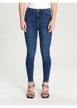 Sinsay - Jeansy skinny high waist - granatowy ze sklepu Sinsay w kategorii Jeansy damskie - zdjęcie 171314448