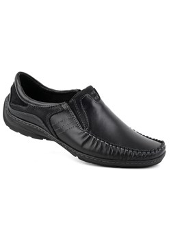 Buty męskie mokasyny skórzane 627K czarne ze sklepu butyolivier w kategorii Mokasyny męskie - zdjęcie 171315717