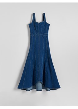 Reserved - Jeansowa sukienka maxi - granatowy ze sklepu Reserved w kategorii Sukienki - zdjęcie 171315835