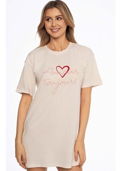 Bawełniana koszula nocna Amour 41300-30X, Kolor beżowy, Rozmiar L, Henderson ze sklepu Intymna w kategorii Koszule nocne - zdjęcie 171316125