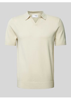 Koszulka polo o kroju slim fit z dekoltem w serek model ‘TELLER’ ze sklepu Peek&Cloppenburg  w kategorii T-shirty męskie - zdjęcie 171317065