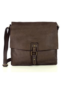 Torebka skórzana listonoszka stylowy minimalizm ala messenger leather bag - MARCO MAZZINI brąz ze sklepu Verostilo w kategorii Torby męskie - zdjęcie 171317359