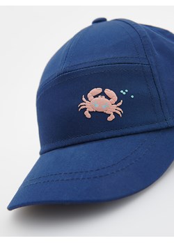 Reserved - Bawełniana czapka z daszkiem - niebieski ze sklepu Reserved w kategorii Czapki dziecięce - zdjęcie 171317789