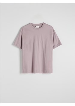 Reserved - Gładki T-shirt boxy - fioletowy ze sklepu Reserved w kategorii T-shirty męskie - zdjęcie 171318095