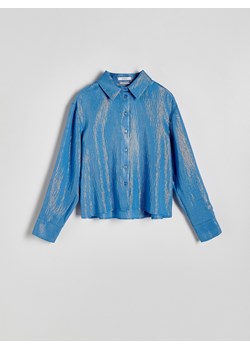Reserved - Koszula z metalizowaną nitką - jasnoniebieski ze sklepu Reserved w kategorii Koszule damskie - zdjęcie 171318109