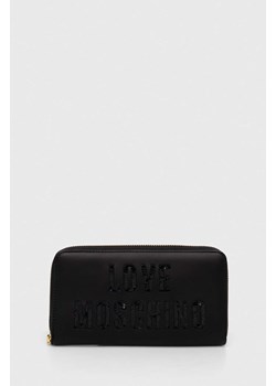 Love Moschino portfel damski kolor czarny ze sklepu ANSWEAR.com w kategorii Portfele damskie - zdjęcie 171319015