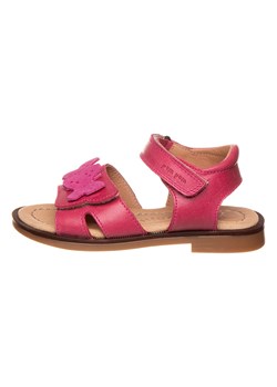 POM POM Skórzane sandały w kolorze różowym ze sklepu Limango Polska w kategorii Sandały dziecięce - zdjęcie 171320255