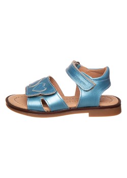 POM POM Skórzane sandały w kolorze błękitnym ze sklepu Limango Polska w kategorii Sandały dziecięce - zdjęcie 171320315