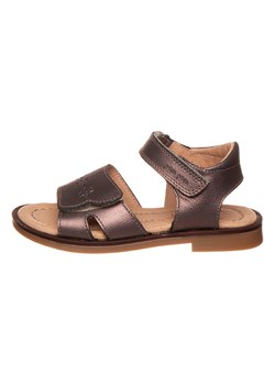 POM POM Skórzane sandały w kolorze brązowym ze sklepu Limango Polska w kategorii Sandały dziecięce - zdjęcie 171320319