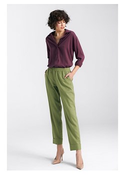 Nife Spodnie w kolorze zielonym ze sklepu Limango Polska w kategorii Spodnie damskie - zdjęcie 171321239
