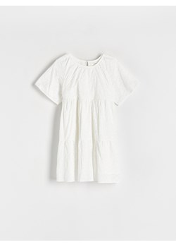 Reserved - Sukienka z krótkim rękawem - złamana biel ze sklepu Reserved w kategorii Sukienki dziewczęce - zdjęcie 171322467
