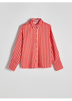 Reserved - Satynowa koszula - czerwony ze sklepu Reserved w kategorii Koszule damskie - zdjęcie 171322508