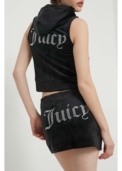 Juicy Couture spódnica welurowa kolor czarny mini ołówkowa ze sklepu ANSWEAR.com w kategorii Spódnice - zdjęcie 171323866