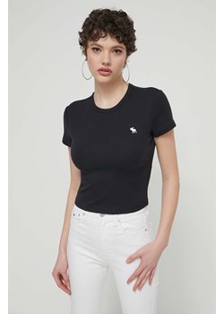 Abercrombie &amp; Fitch t-shirt damski kolor czarny ze sklepu ANSWEAR.com w kategorii Bluzki damskie - zdjęcie 171324099