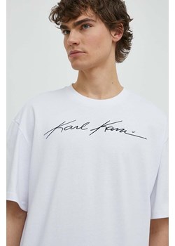 Karl Kani t-shirt bawełniany męski kolor biały z aplikacją ze sklepu ANSWEAR.com w kategorii T-shirty męskie - zdjęcie 171324307