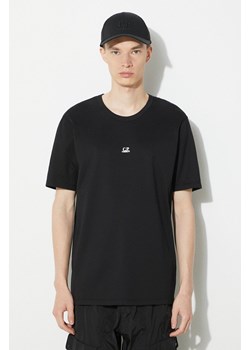 C.P. Company t-shirt bawełniany Mercerized Jersey Logo męski kolor czarny z nadrukiem 16CMTS088A006374G ze sklepu ANSWEAR.com w kategorii T-shirty męskie - zdjęcie 171324366