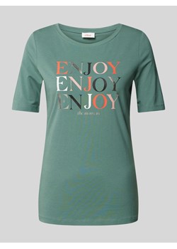 T-shirt z nadrukami z logo model ‘ENJOY’ ze sklepu Peek&Cloppenburg  w kategorii Bluzki damskie - zdjęcie 171324657