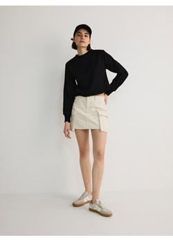 Reserved - Bluza z poduszkami na ramionach - czarny ze sklepu Reserved w kategorii Bluzy damskie - zdjęcie 171325715