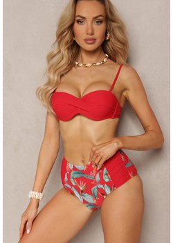 Czerwone Bikini Dwuczęściowe Usztywniony Biustonosz i Figi z Wzorem Quetella ze sklepu Renee odzież w kategorii Stroje kąpielowe - zdjęcie 171327577