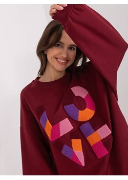 Damska bluza z napisem Love bordowa (8881) ze sklepu goodlookin.pl w kategorii Bluzy damskie - zdjęcie 171328466